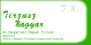 tirzusz magyar business card